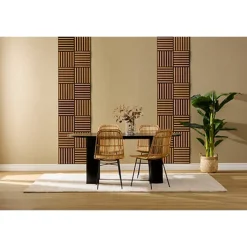 Outlet 3 panneaux deco tasseaux fonce