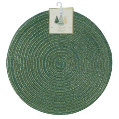 Outlet SECRET FOREST 4 sets de table vert a paillette