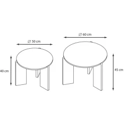 Discount NATURAL HOME 2 tables bois / effet travertin