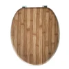 Best ORGANIZED BATHROOM Abattant wc effet bois bambou