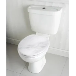 Online BATHROOM COLLECTION Abattant wc effet marbre blanc