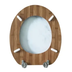 Hot ORGANIZED BATHROOM Abattant wc effet marbre blanc b