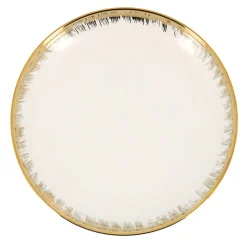 Clearance KITCHEN COLLECTION Assiette dessert bord dore d26cm