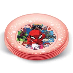 Clearance SPIDERMAN Assiette plast x4