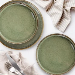 Sale KITCHEN COLLECTION Assiette plate 24,5 cm vert