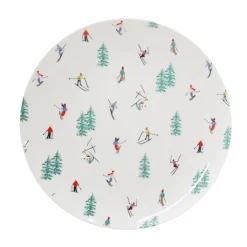 Online RAINBOW CHRISTMAS Assiette plate motif ski d26.5cm