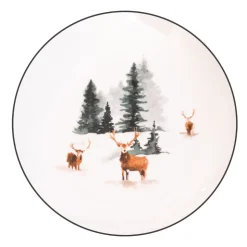 Sale SECRET FOREST Assiette plate noel cerf