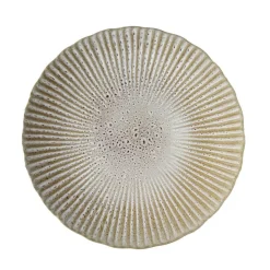 Best KITCHEN COLLECTION Assiette plate striee marron d26