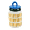 Best KITCHEN COLLECTION Bocal a rayures jaune et bleu +