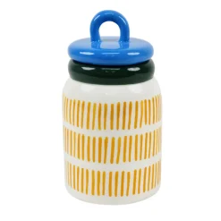 Best KITCHEN COLLECTION Bocal a rayures jaune et bleu +