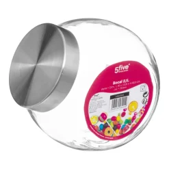 Discount FIVE Bocal bonbon verre + inox 2.1l