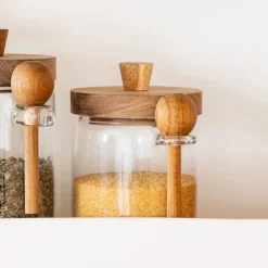 Discount KITCHEN COLLECTION Bocal en verre et cuillere 450ml