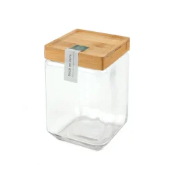 Online THE ORGANIZED KITCHEN Bocal verre bouchon bambou 1.6l