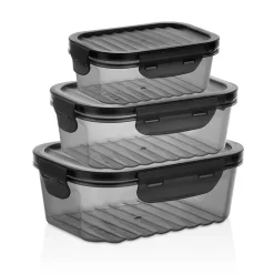 Discount LET'S EAT Boite a clips en pastique x3