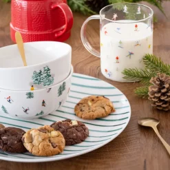 Hot RAINBOW CHRISTMAS Bol motif ski d13.8x6.3cm ass