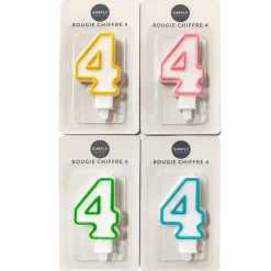 SIMPLY Bougie chiffre 4
