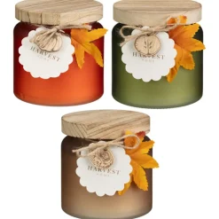 Clearance COSY SEASON Bougie couvercle bois