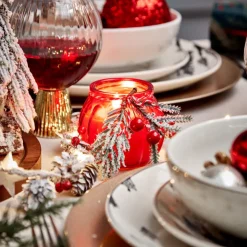 Best WOOD & BERRIES Bougie pot en verre cotele noel