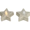 Clearance CHRISTMAS COLLECTION Bougies led etoiles x6 or