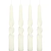 NATURAL HOME Bougies twist creme x4