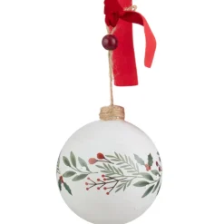 New Boule de noel avec feuillage de