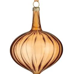 Boule en verre ambre