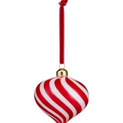 Boule goutte rouge et blanch en