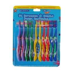 New CRYSTAL Brosse a dents x10 enfants