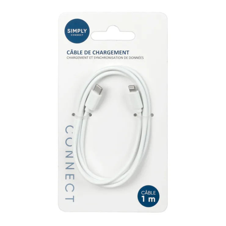 Online SIMPLY Cable type c to lightning 1 m