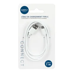 Sale SIMPLY Cable usb a to type c 1 m