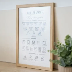 LAUNDRY COLLECTION Cadre icone buanderie 30x40cm