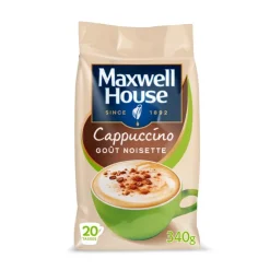 Sale MAXWELL Cappuccino noisette soluble 340g