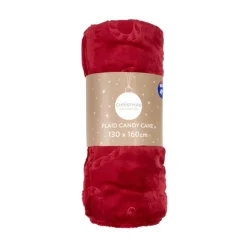 Hot CHRISTMAS COLLECTION Cdu plaid candy cane 130x160cm