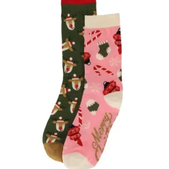 Discount Chaussette boule de noel femme