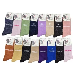 Chaussettes a paillettes et mess