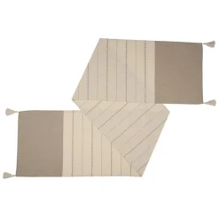 Online KITCHEN COLLECTION Chemin de table creme et taupe