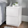 Sale SIENNA Chevet 2 tiroirs blanc mat