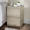 SIENNA Chevet 2 tiroirs bois clair