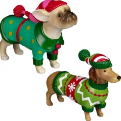 Clearance Chiens en noel h13cm