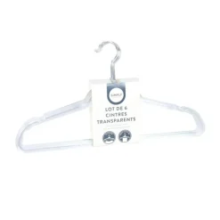 Clearance SIMPLY Cintres en plastique transparent