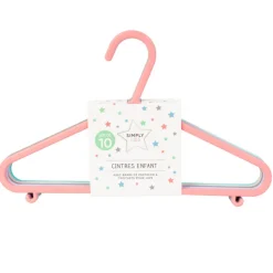 SIMPLY KIDS Cintres enfant x10 rose/lilas