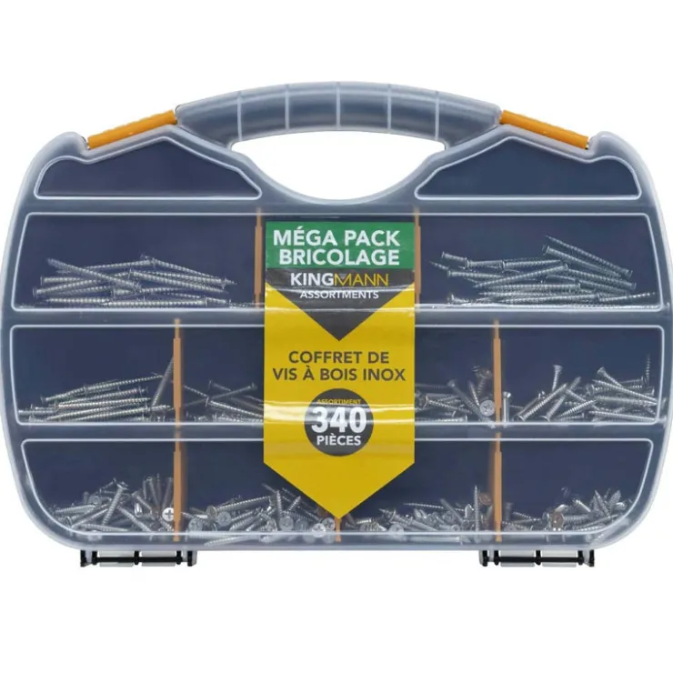 New Coffret 340 vis a bois inox