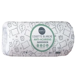 Hot SIMPLY Couette blanche anti aca 260x240