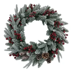 Discount Couronne enneige baies et pommes