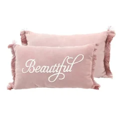 Hot HOME COLLECTION Coussin beauty 30x50cm rose