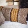 New WARM HEAVEN Coussin boucle 30x50cm marron
