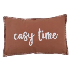 Hot COSY SEASON Coussin cosy time 30x50 brique