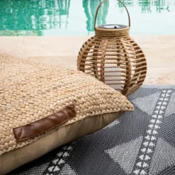 BOHO BEACH Coussin de sol en jute