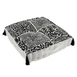 Sale HOME COLLECTION Coussin de sol mia 45x45cm noir