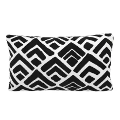 Outlet HOME COLLECTION Coussin geo 30x50cm noir
